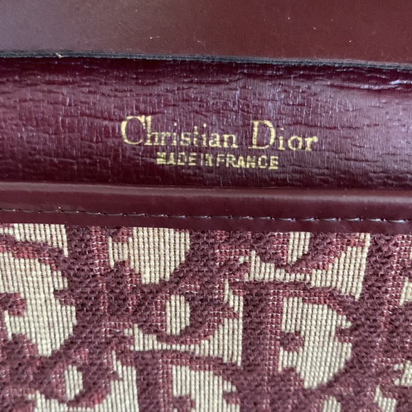 Vintage Christian Dior Burgundy Trotter Chain Shoulder Bag - Picture 5 of 11
